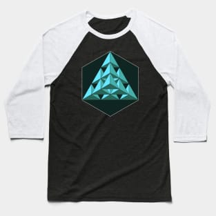 Blue Triangles 3 Baseball T-Shirt